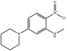 Benzenamine, N-methyl-2-nitro-5-(1-piperidinyl)- (9CI) Structure
