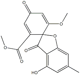 (R)-4-Hydroxy-6'-methoxy-6-methyl-3,4'-dioxospiro[benzofuran-2(3H),1'-[2,5]cyclohexadiene]-2'-carboxylic acid methyl ester Structure