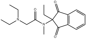 2-(Diethylamino)-N-(1,3-dioxo-2-ethylindan-2-yl)-N-methylacetamide Structure