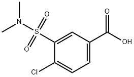 4-CHLORO-3-[(DIMETHYLAMINO)SULFONYL]벤조산 구조식 이미지