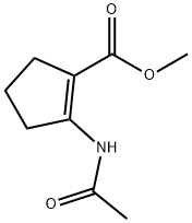 1-Cyclopentene-1-carboxylic  acid,  2-(acetylamino)-,  methyl  ester Structure