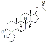 17beta-Acetoxy-4-hydroxy-4-propyl-5-androsten-3-one Structure