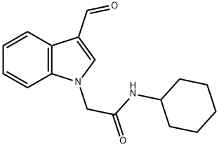 1H-Indole-1-acetamide,N-cyclohexyl-3-formyl-(9CI) Structure