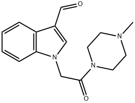 Piperazine, 1-[(3-formyl-1H-indol-1-yl)acetyl]-4-methyl- (9CI) 구조식 이미지