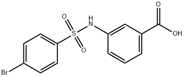 3-(4-BROMO-BENZENESULFONYLAMINO)-BENZOIC ACID 구조식 이미지