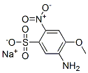 sodium 5-amino-4-methoxy-2-nitrobenzenesulphonate Structure