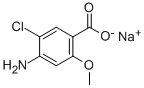 SODIUM 2-METHOXY-4-AMINO-5-CHLOROBENZOATE Structure