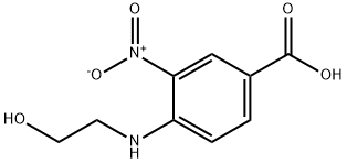 4-(2-HYDROXY-ETHYLAMINO)-3-NITRO-BENZOIC ACID Structure