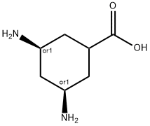 Cyclohexanecarboxylic acid, 3,5-diamino-, (1alpha,3beta,5beta)- (9CI) Structure