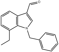 1H-Indole-3-carboxaldehyde,7-ethyl-1-(phenylmethyl)-(9CI) 구조식 이미지