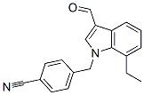 Benzonitrile, 4-[(7-ethyl-3-formyl-1H-indol-1-yl)methyl]- (9CI) 구조식 이미지