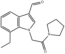 Pyrrolidine, 1-[(7-ethyl-3-formyl-1H-indol-1-yl)acetyl]- (9CI) Structure