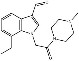 Piperazine, 1-[(7-ethyl-3-formyl-1H-indol-1-yl)acetyl]-4-methyl- (9CI) Structure