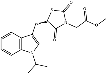 3-Thiazolidineaceticacid,5-[[1-(1-methylethyl)-1H-indol-3-yl]methylene]-2,4-dioxo-,methylester(9CI) Structure