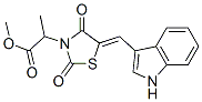 3-Thiazolidineaceticacid,5-(1H-indol-3-ylmethylene)-alpha-methyl-2,4-dioxo-,methylester(9CI) Structure