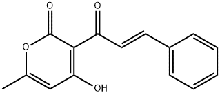 4-hydroxy-6-methyl-3-[(E)-3-phenyl-2-propenoyl]-2H-pyran-2-one 구조식 이미지