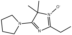 4H-Imidazole,2-ethyl-4,4-dimethyl-5-(1-pyrrolidinyl)-,3-oxide(9CI) 구조식 이미지