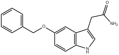 5-BENZYLOXYINDOLE-3-ACETAMIDE 구조식 이미지