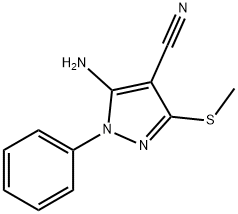 5-AMINO-3-(METHYLTHIO)-1-PHENYL-1H-PYRAZOLE-4-CARBONITRILE Structure