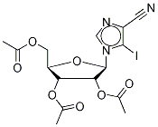 5-Iodo-1-(2’,3’,5’-tri-O-acetyl--D-ribofuranosyl)-imidazo-4-carbonitrile Structure