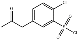2-chloro-5-(2-oxopropyl)benzene-1-sulfonyl chloride Structure