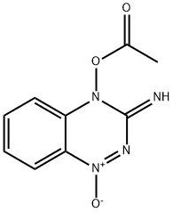 4-Acetoxy-3-imino-3,4-dihydro-1,2,4-benzotriazine 1-oxide Structure