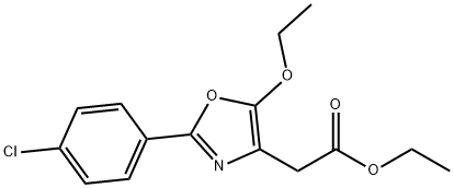 ethyl 2-(4-chlorophenyl)-5-ethoxy-4-oxazoleacetate 구조식 이미지
