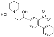 alpha-(2-Nitro-4-biphenylyl)-1-piperidinepropanol hydrochloride Structure