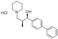 erythro-alpha-(4-Biphenylyl)-beta-methyl-1-piperidinepropanol hydrochloride Structure