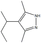 1H-Pyrazole,  3,5-dimethyl-4-(1-methylpropyl)-,  (+)- Structure