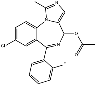 4-ACETOXY-8-CHLORO-6-(2-FLUOROPHENYL)-1-METHYL-4H-IMIDAZO[1,5-A][1,4]BENZODIAZEPINE 구조식 이미지