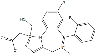 1-Acetoxymethyl-8-chloro-6-(2-fluorophenyl)-4H-imidazo[1,5-α][1,4]benzodiazepine 5-Oxide Structure