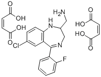 2-AMINOMETHYL-7-CHLORO-2,3-DIHYDRO-5-(2-FLUOROPHENYL)-1H-1,4-BENZODIAZEPINE DIMALEATE Structure