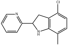 1H-Indole,4-chloro-2,3-dihydro-7-methyl-2-(2-pyridinyl)-(9CI) 구조식 이미지