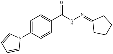 Benzoic acid, 4-(1H-pyrrol-1-yl)-, cyclopentylidenehydrazide (9CI) Structure