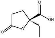 2-Furancarboxylicacid,2-ethyltetrahydro-5-oxo-,(2S)-(9CI) Structure