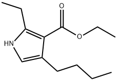 1H-Pyrrole-3-carboxylicacid,4-butyl-2-ethyl-,ethylester(9CI) 구조식 이미지