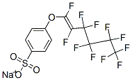 Benzenesulfonic acid, 4-[(undecafluorohexenyl)oxy]-, sodium salt Structure