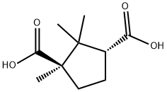 (1R,3R)-1,2,2-트리메틸시클로펜탄-1,3-디카르복실산 구조식 이미지