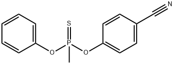 Methylphosphonothioic acid O-(4-cyanophenyl)O-phenyl ester Structure