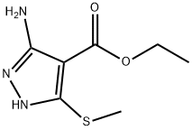 ethyl 5-amino-3-methylthio-1H pyrazole-4-carboxylate Structure