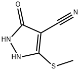 1H-Pyrazole-4-carbonitrile,  2,3-dihydro-5-(methylthio)-3-oxo- Structure