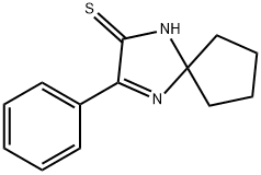 3-Phenyl-1,4-diazaspiro[4.4]non-3-ene-2-thione 구조식 이미지