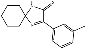 3-(3-Methylphenyl)-1,4-diazaspiro[4.5]dec-3-ene-2-thione 구조식 이미지