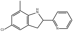 1H-Indole,5-chloro-2,3-dihydro-7-methyl-2-(2-pyridinyl)-(9CI) 구조식 이미지