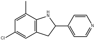 1H-Indole,5-chloro-2,3-dihydro-7-methyl-2-(4-pyridinyl)-(9CI) 구조식 이미지