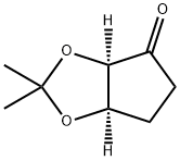 (-)-(3AR,6AR)-TETRAHYDRO-2,2-DIMETHYL-4H-CYCLOPENTA-1,3-DIOXOL-4-ONE 구조식 이미지