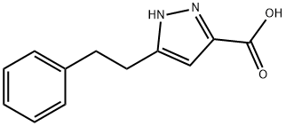 1H-피라졸-3-카르복실산,5-(2-페닐에틸)- 구조식 이미지