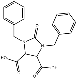 1,3-Bisbenzyl-2-oxoimidazolidine-4,5-dicarboxylic acid 구조식 이미지