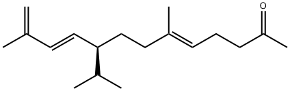 (9S,5E,10E)-6,12-Dimethyl-9-isopropyl-5,10,12-tridecatrien-2-one 구조식 이미지